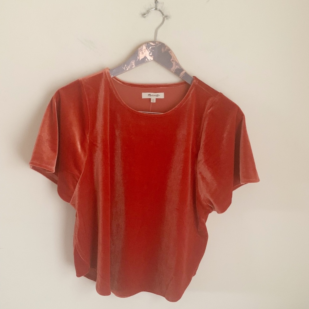 Madewell Velvet Butterfly Top